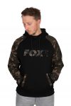 Fox Black / Camo Raglan hoodie - L