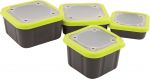 Fox Matrix Grey/Lime Bait Boxes Solid Top 1,87L